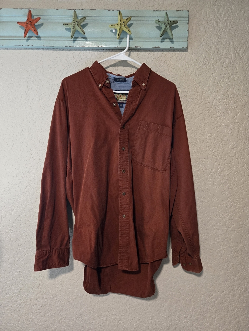 Ralph Lauren Chaps Burnt Orange Button Down
